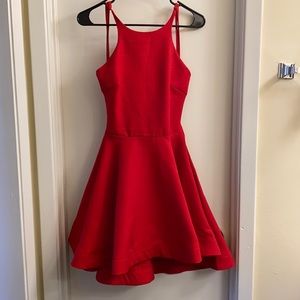 Backless Red flirty dress